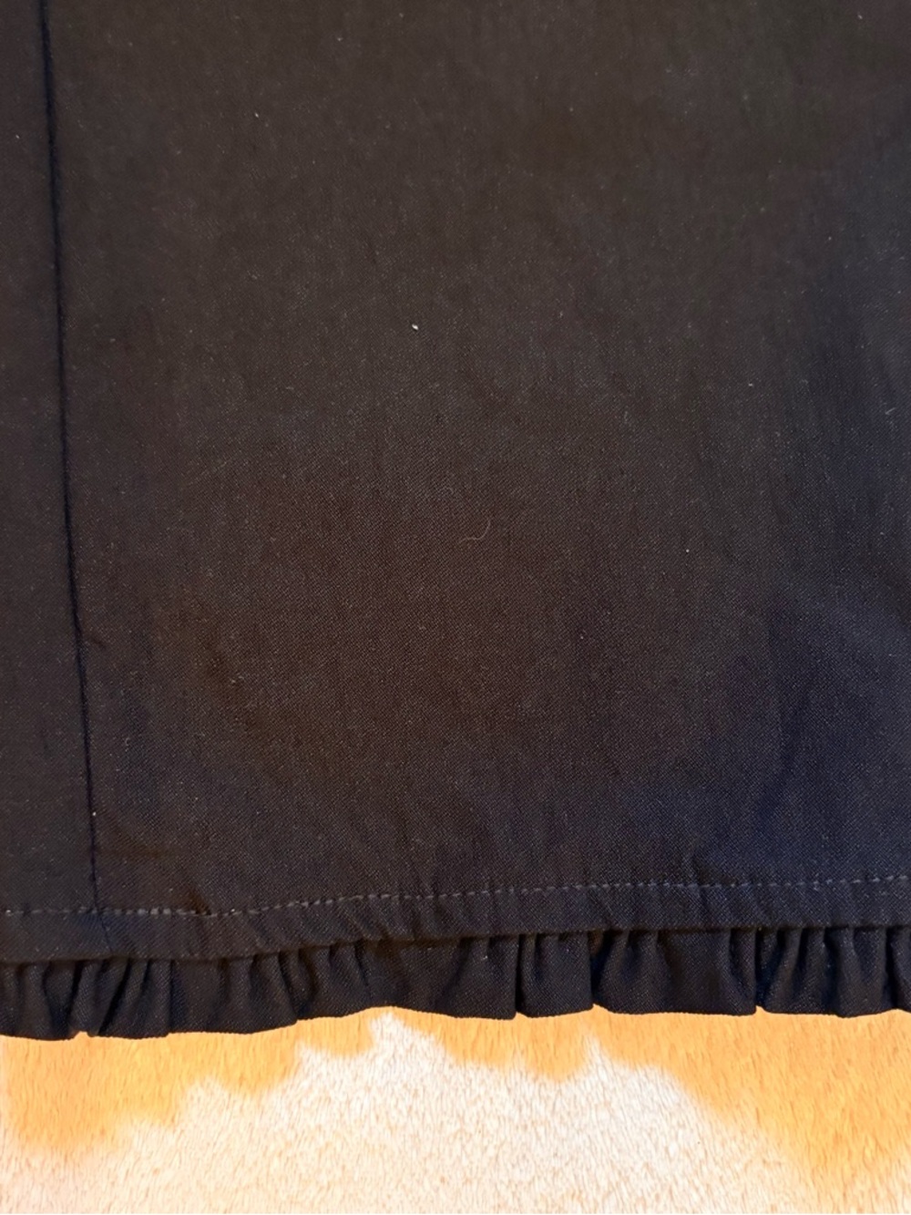 Sara Campbell Black Knit Sheri Pull On Pants with Elastic Waist Ruffled Hems - Picture 8 of 11
